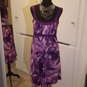 Plum floral tea party dress